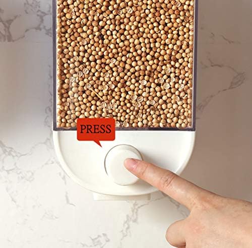 Диспензерот за контејнери за жито монтиран на ѕид, диспензерот за сува храна, кој се користи за сува храна, ореви, бонбони,