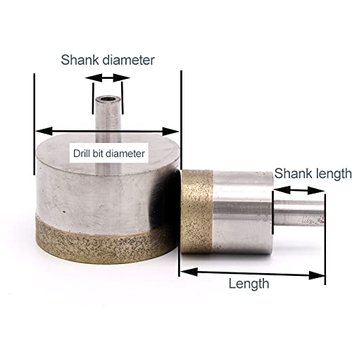 1 парчиња 20-55 мм стаклена плочка керамичка џед дупка за правење пила 10 мм Шанк Синтетирана алатка за дупчење со дијамантско јадро, 40мм,