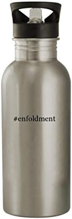 Подароци на Ник Нок enfoldment - 20oz шише со вода од не'рѓосувачки челик, сребро