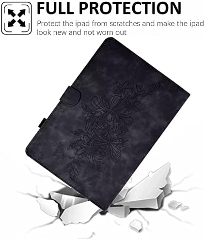 MonsDirect Case за Samsung Galaxy Tab A7 Lite 8,7 инчи 2021 издание, Suede Leather Multi-Ange Viewing Folio Stand Cover со држач за пенкало за