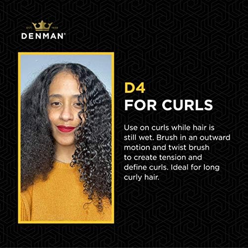 Денман виткана четка за коса D4 9 ред четка за стилизирање, измазнување на подолга коса и дефинирање на кадрици - за жени и мажи