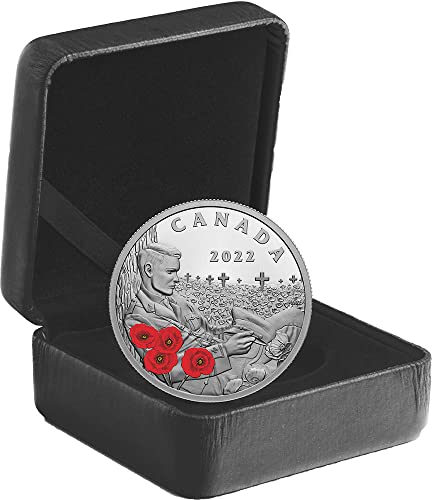 2022 Де Модерен Комеморативен Ден На Сеќавање На Пауеркоин Сребрена Монета 20$ Канада 2022 Доказ