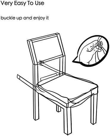 4 Пакувајте Пластични Навлаки за седишта за Трпезариски Стол/навлаки за лизгање со Прилагодлив Ремен за Ремен За Стандарден Стол 18 х17