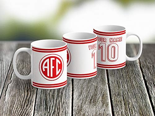 Ацти Дизајни Кафе Чај Чаша Бразил Керамички Футебол Фудбал Персонализиран Број На Име Штит