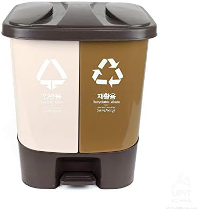 UPIT 5.3GAL поделен чекор за ѓубре за рециклирање со одвојливи 2-компоненти одделени отпадоци за отпадоци од отпадоци за отпадоци