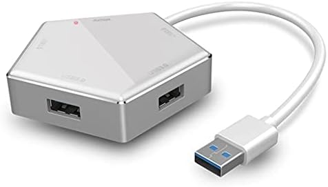 WPYYI USB Центар, Четири USB 3.0 Центар Со Микро Надворешна Моќ Дупка Со Голема Брзина Четири Порт Сплитер