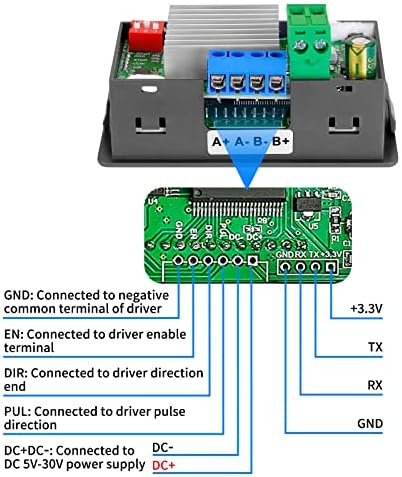 Модул за контролер на возачот на моторот Stepper - DC 5-30V 4A Обратна контрола на брзината на пулсот Програмабилна PLC Сериска комуникација за индустриска контрола 17/23 Мото?