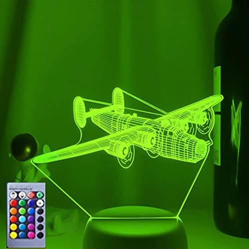 Моли Хиесон 3Д авионска ноќна светлина табела за ламба за декор, табела, оптички илузивни ламби