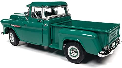 1957 Chevy 3100 Stepside Pickup Truck Ocean Ocean Green Green Hemmings Motor Motor Magazine Cover Coar 1/18 Diecast Model Car By