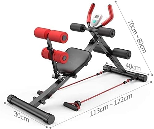 SMSOM преклопно јадро и абдоминален тренер, опрема за вежбање машина за вежбање со 4 прилагодливи нивоа, LCD дисплеј, погоден за домашна