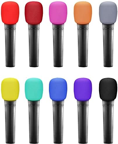 Fielect 2pcs микрофон покритие сунѓер -пена микрофон рачен микрофон за заштита на шофершајбната на шофершајбната за заштита на шофершајбната Микро -пена филтер жолта за