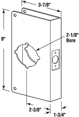 Безбедност На бранителот У 9551 Засилувач За Заклучување И Врата, Нерѓосувачки Челик-Одговара На Вратите Од 1-3/4, 2-3/8, Зајакнување