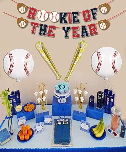 Лсјдер Бејзбол Роденден Материјали, Пакет На Дебитант На Годината Банер, Прва Година Фото Банер И Балони