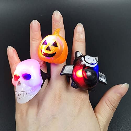 Ringsвони со палецот за жени Ноќта на вештерките осветлуваат прстени за деца кои трепкаат додатоци за момчиња и девојчиња во