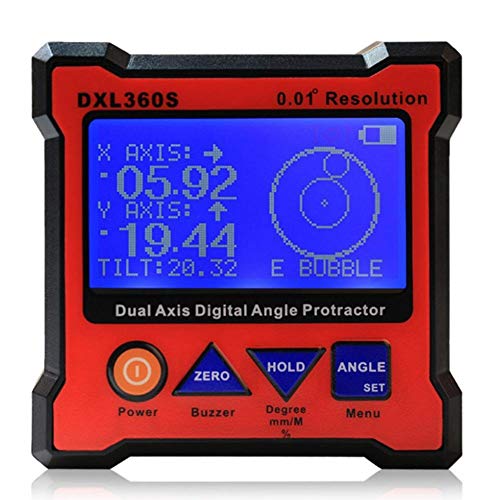 DXL360S Дигитален проторактор 100-240V мини дигитално ниво на агол на агол со висока точност со една/двојна оска