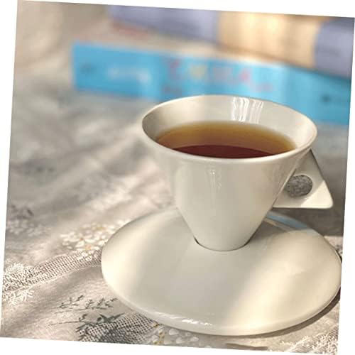 Luxshiny 1 сет со чинии за кафе, керамички сад постави подароци за парови бели прибор постави попладне чај кафе чаша порцеланска