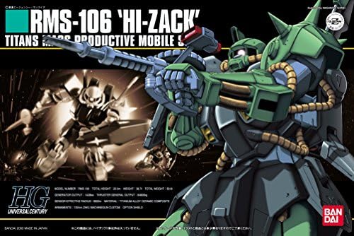 Bandai Hobby HGUC 1/144 12 RMS-106 Hi-Zack Мобилен костум Зета Гундам модел комплет