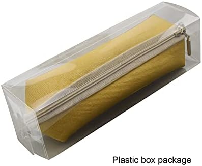 Enyuwlcm Канцерајски канцелариски материјал Стилска мала торбичка со моливи и тенок молив со 2 патенти 1 пакет жолта