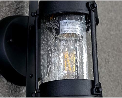 OXVUE модерна внатрешна wallидна ламба светло алуминиум метална стаклена стакло водоотпорна надворешна wallидна ламба светло