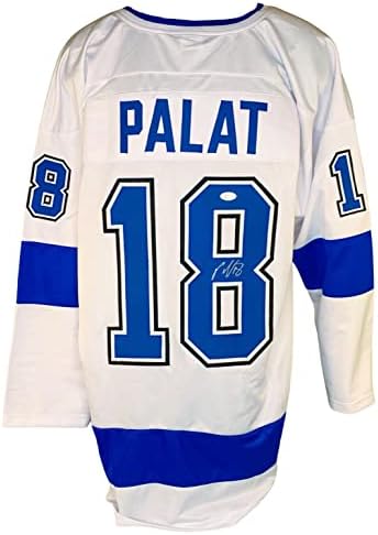Ondrej Palat Autographed потпишан Jerseyерси НХЛ Тампа Беј Молња JSA COA