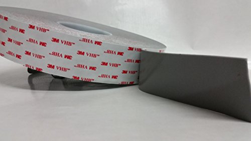 3м 4926 сива лента VHB - 1 во ширина x 72 yd должина - дебелина од 15 мил - 24386 [цената е по ролна]