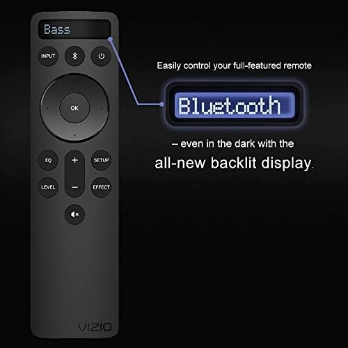 OEM замена Bluetooth Backlit Display Sound Bar Далечински контролер за сите Vizio Premium Sound Bar Home Theater System M/V/P Серија дома Аудио звук систем