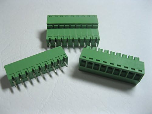 15 парчиња 9pin/пат Терминал за завртки од 3,5 мм завртка конектор за зелена боја со сила со директно пинови