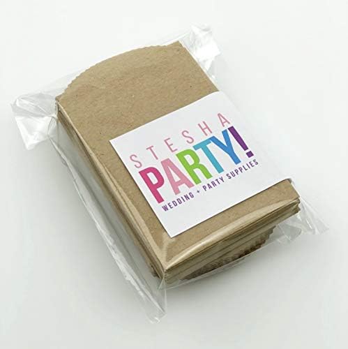 50 кеси за хартија од мини Крафт - 4 x 2,5 Партиски торби за забава, занаетчиски материјали за DIY