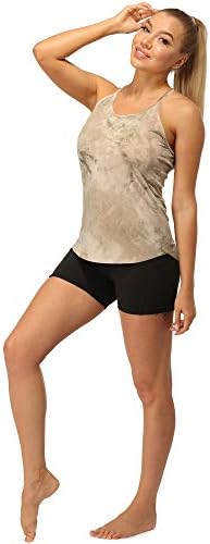 Резервоар за тренингот на ицизон врвови за жени - Атлетски врвови за јога се отвораат кошули за трчање на грбот