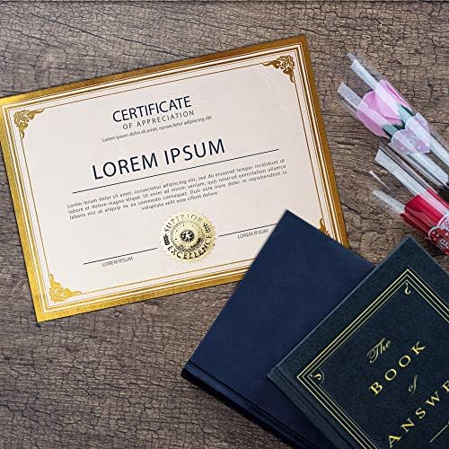 SUNEE 100 Листови Сертификат Документи-Празно Злато Фолија Граница, Писмо Големина 8, 5x11 За Диплома, Сертификати, Учество