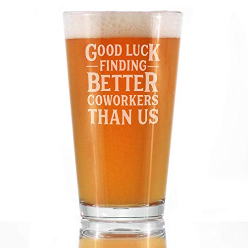 Среќно Наоѓање Подобри Соработници Од Нас-Пинт Стакло За Пиво-Смешно Пиво Подарок За Колега-Забавни Канцелариски Подароци