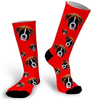 Кучиња чорапи за лице | Персонализирани чорапи за миленичиња | Вашето куче на чорапи | Обичен чорап за кучиња | Чорапи за животни | Чорап со слика за кучиња