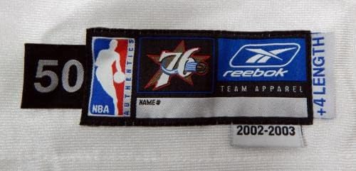 2002-03 Philadelphia 76ers Monty Williams 5 игра издадена бела ерси 50 DP34207 - НБА игра користена