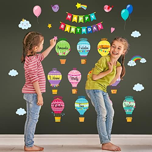 Пајан 31 парчиња среќен роденден билтен табла постави училници за роденденски wallид украси топол воздух Балон за роденденски билтен повеќебоен
