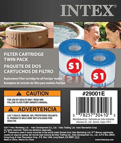 Intex Type S1 Purespa 29001E Лесни поставени касети за филтрирање на базени - 12 пакувања