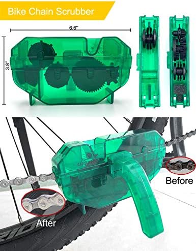 Ултрафашис комплет за чистење велосипеди, совршен комплет за чистење/заштита/лубник велосипед, со чистач на ланец, алатка за четки за чистење, чистач за велосипеди,