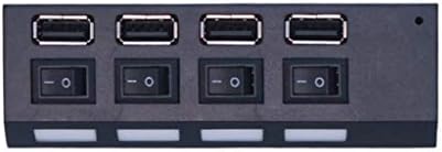 WYFDP USB 2.0 Центар Сплитер Центар Користете Адаптер За Напојување 4 Порта Повеќе Експандер 2.0 USB Центар со Прекинувач ЗА КОМПЈУТЕР