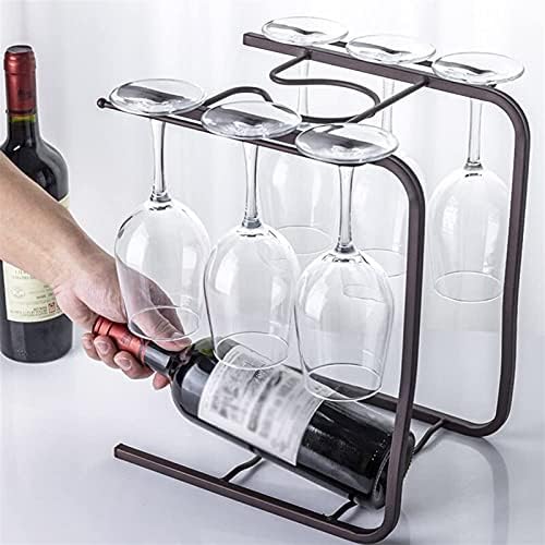 DVTEL вино стаклена решетка дома решетката за вино со вино стаклена решетка што виси наопаку вино за вино решетката за лавици за лавици