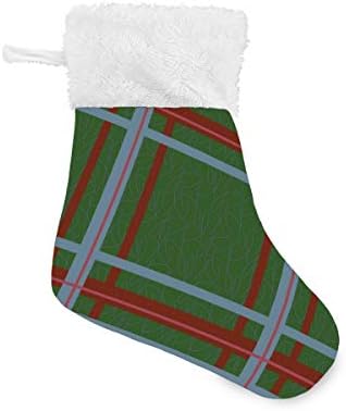 Алаза Божиќни чорапи карирани позадини класични персонализирани мали декорации за порибување за семејни сезонски празници за забави за забави