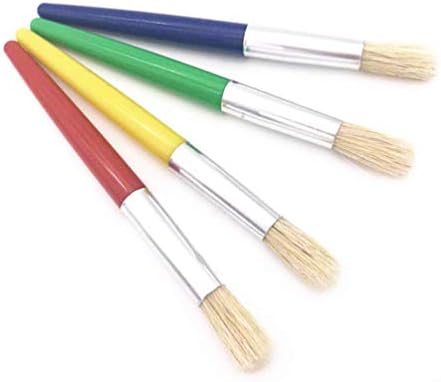 Supvox 28 парчиња четки за бојадисување за деца пластична рачка графити бои четкички за уметници четки за бои