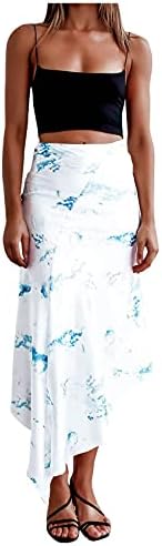 Лабава печатена средна цветна неправилна со женска долга боја здолниште со здолниште здолниште со здолниште од здолниште за здолниште за жени