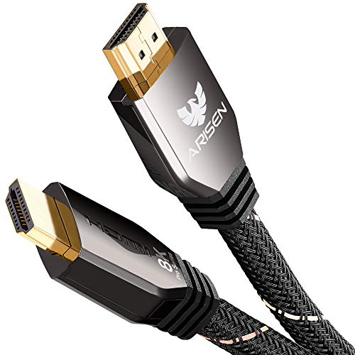 HDMI 2.1 Кабел, Ултра Голема Брзина 48Gbps 8K HDMI Кабел 8ft, СЕ ПОЈАВИ 4K120 8K@60hz Тешки Плетенка HDMI Кабел erc HDR10 Компатибилен