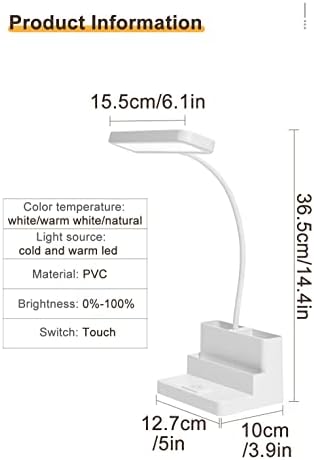 CTYDD Desk LAMP USB LED светлосна табела за ламба канцеларија Студија за читање Слатка за светло за полнење за спална соба со