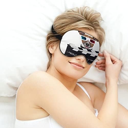 3Д очила ТВ филм куче за спиење за слепите маски за очила за очила за очи со прилагодлива лента за жени мажи ноќ