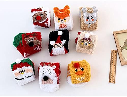 Топла Божиќна мода ветерно печатење со средни цевки чорапи со долга цевка памучна пот и потпетици