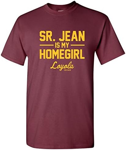 Облека за кампусот UGP Лојола Чикаго Рамблерс Сестра Jeanан е мојата домашна маичка, маичка во боја во боја