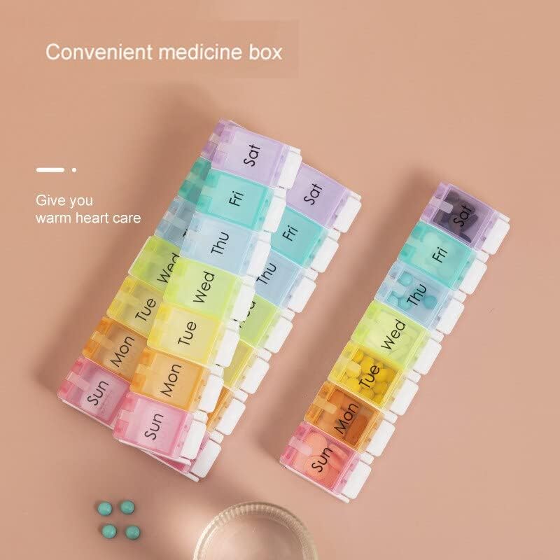 7 дена неделно апчиња кутија Таблет држач за складирање кутија за лекови Контејнер за лекови мини 7 клетки пилула кутија таблета за складирање