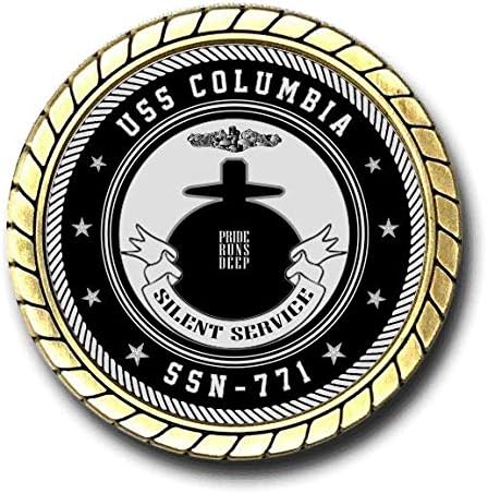 УСС КОЛУМБИЈА ССН-771 Американската Морнарица Подморница Предизвик Монета-Официјално Лиценциран