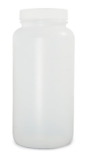 Корпак САЛАДИН-03586 Природни HDPE Широк Устата Круг Шише со 53-400 Бела Полипропилен Необложени Капа, 8.5 Мл Капацитет, 67mm od