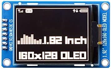Taidacent SH1108 7 Pin Spi Сериски IIC I2C 1.92 1.92 инчен Бел 160x128 COG Графички OLED Дисплеј Модул